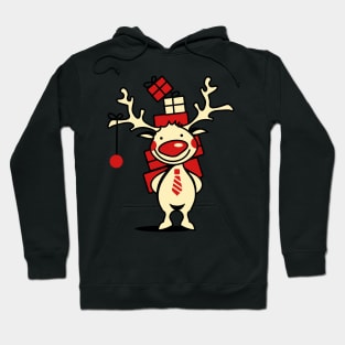 Christmas present Raindeer Hoodie